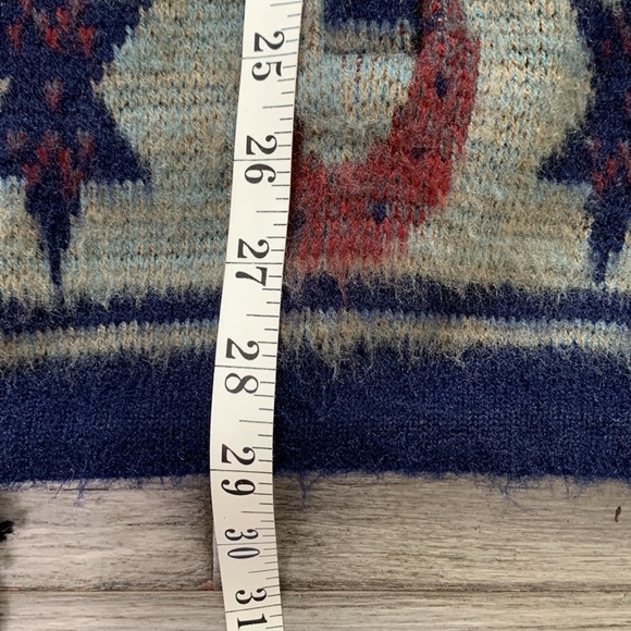 Tejidos Ruminahui Vintage Alpaca Wool Western Cowboy Horse Hooded Sweater Jacket - Picture 5 of 14